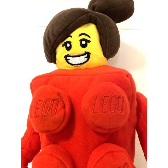 LEGO Minifigure Plush Brick Suit Minifig Series Teddy 13" Plush Red Character - Picture 2 of 6